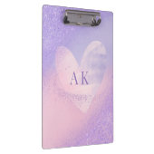 Porte-bloc Monogramme Purple Pink Gradient Coeur (Swatch)