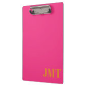 Porte-bloc Monogramme rose et orange simple (Gauche)