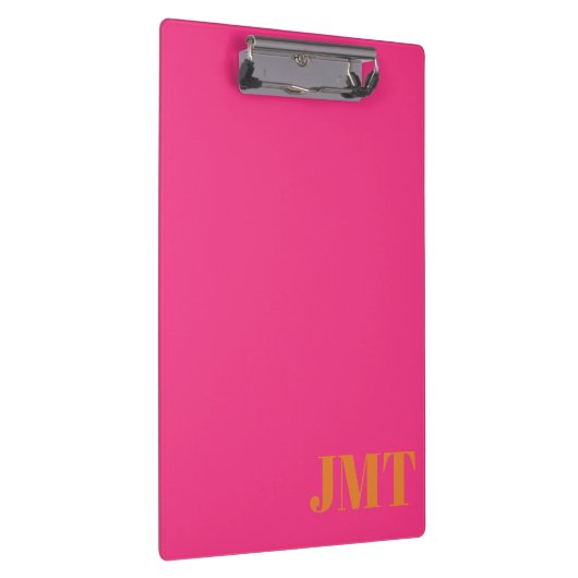 Porte-bloc Monogramme rose et orange simple (Swatch)