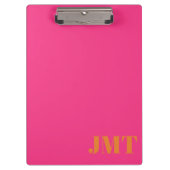 Porte-bloc Monogramme rose et orange simple (Devant)