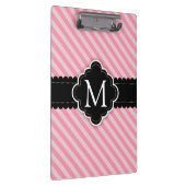 Porte-bloc Monogramme rose Girly de coutume de noir de motif (Swatch)
