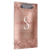 Porte-bloc Monogramme Rose Gold Faux-Parties scintillant Girl (Swatch)
