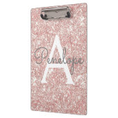 Porte-bloc Monogramme rose Parties scintillant or (Gauche)