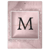 Porte-bloc Monogramme rose Parties scintillant or (Dos)