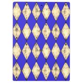 Porte-bloc Monogramme Royal Blue et Gold Glam (Dos)