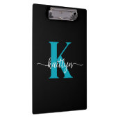 Porte-bloc Monogramme sarcelle noir (Swatch)