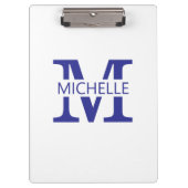 Porte-bloc Monogramme Simple avec Initiale (Devant)