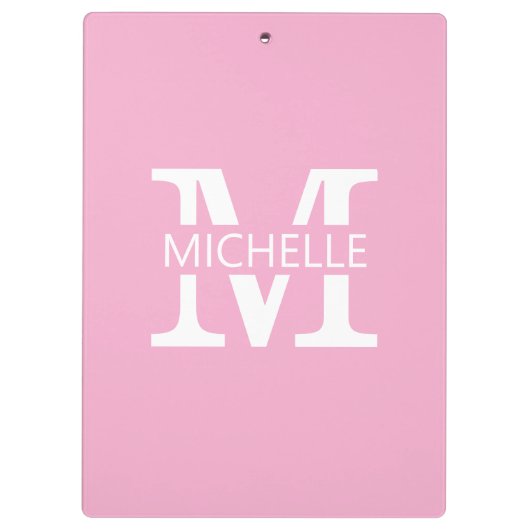Porte-bloc Monogramme simple avec initiale (Dos)