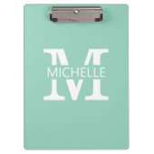 Porte-bloc Monogramme Simple avec Initiale (Devant)