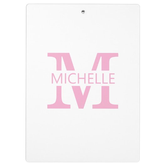 Porte-bloc Monogramme simple avec initiale (Dos)