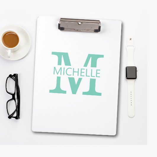 Porte-bloc Monogramme Simple avec Initiale
