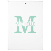 Porte-bloc Monogramme Simple avec Initiale (Dos)