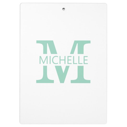 Porte-bloc Monogramme Simple avec Initiale (Dos)