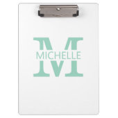 Porte-bloc Monogramme Simple avec Initiale (Devant)