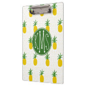 Porte-bloc Monogramme tropical d'or des ananas | (Gauche)