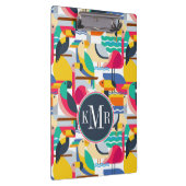 Porte-bloc Monogramme tropical géométrique des oiseaux | (Swatch)