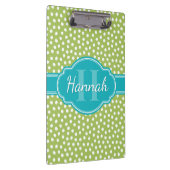 Porte-bloc Monogramme Turquoise de Motif blanc vert (Swatch)