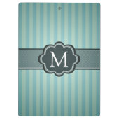 Porte-bloc Monogramme turquoise masculin de coutume de (Dos)