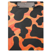 Porte-bloc Monogramme vache noir et orange Impression (Devant)