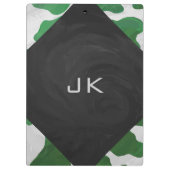 Porte-bloc Monogramme vert et blanc de vache (Dos)