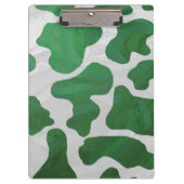 Porte-bloc Monogramme vert et blanc de vache (Devant)
