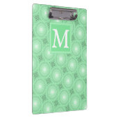 Porte-bloc Monogramme vert ressort cercles motif (Swatch)