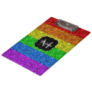 Porte-bloc Monogramme vibrant d'étincelle de parties