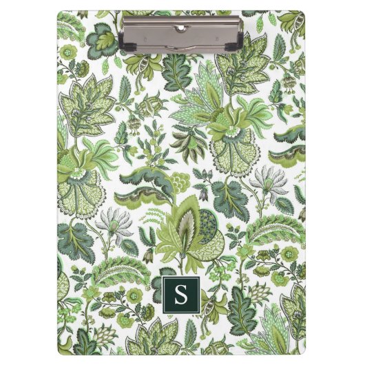Porte-bloc Monogramme Vintage de saumons verts (Devant)