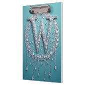 Porte-bloc Monogramme W Diamanté (Gauche)