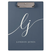 Porte-bloc Monogrammes Initiales de script professionnel Mari (Devant)