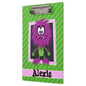 Porte-bloc Monstre pourpre sur des bandes vertes (Gauche)