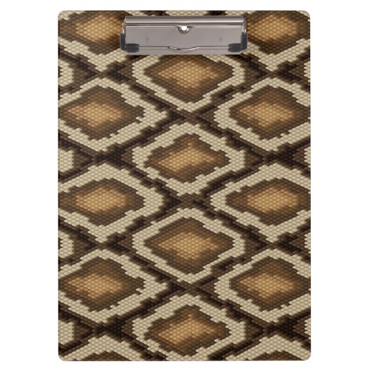 Porte-bloc Motif 2 de peau de serpent de python (Devant)