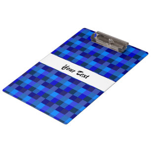 Porte-bloc Motif à carreaux bleus