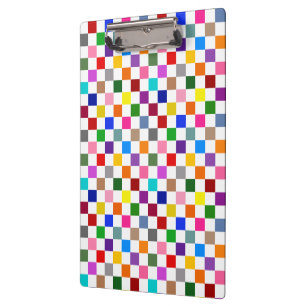 Porte-bloc Motif à carreaux coloré blanc