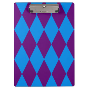 Porte-bloc Motif à carreaux Harlequin bleu violet
