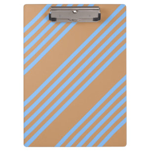 Porte-bloc Motif à cinq bandes bleu et brun