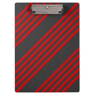 Porte-bloc Motif à cinq bandes rouge et charbon de bois