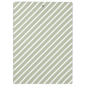 Porte-bloc Motif à cinq bandes vert et blanc olive (Dos)