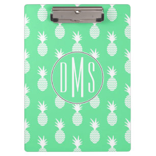 Porte-bloc Motif à la menthe d'ananas Monogramme
