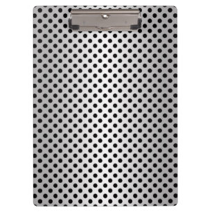 Porte-bloc Motif à pois blanc argenté et noir
