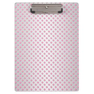 Porte-bloc Motif à pois rose et blanc argenté