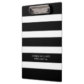 Porte-bloc Motif à rayures noir et blanc (Gauche)