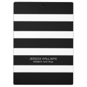 Porte-bloc Motif à rayures noir et blanc (Dos)