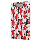 Porte-bloc Motif Abstrait irrégulier Rouge noir blanc (Gauche)