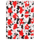 Porte-bloc Motif Abstrait irrégulier Rouge noir blanc (Dos)