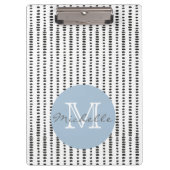 Porte-bloc Motif Abstrait, noir et blanc (Devant)