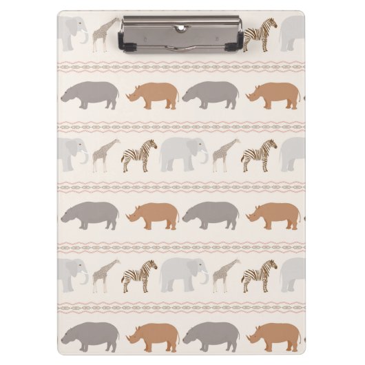 Porte-bloc Motif africain 1 d'animaux (Devant)