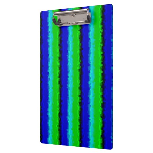 Porte-bloc Motif arc-en-ciel bleu vert abstrait 3D (Gauche)