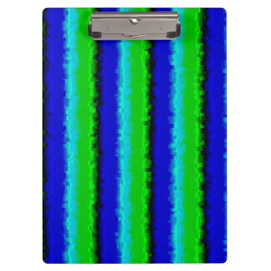 Porte-bloc Motif arc-en-ciel bleu vert abstrait 3D (Devant)