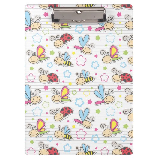 Porte-bloc motif avec des insectes (Devant)